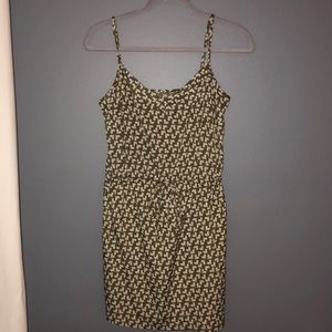 Green patterned dress